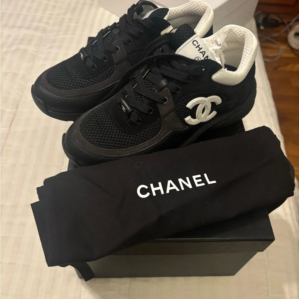Chanel Monochrome Athletic Sneakers - Picture 9 of 9